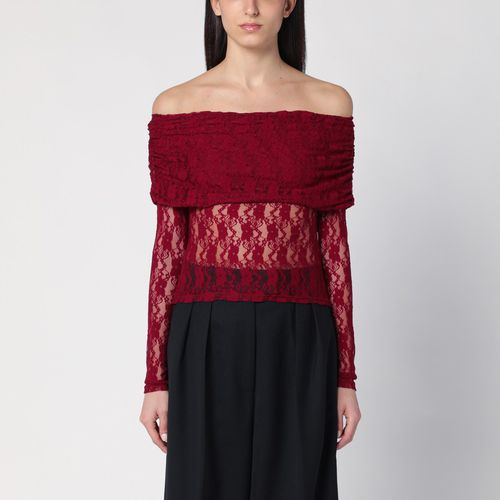 Top in pizzo bordeaux - ROTATE Birger Christensen - Modalova