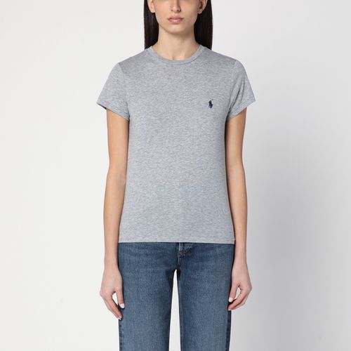 T-shirt girocollo grigia in cotone - Polo Ralph Lauren - Modalova