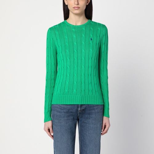 Maglione verde in cotone a trecce - Polo Ralph Lauren - Modalova