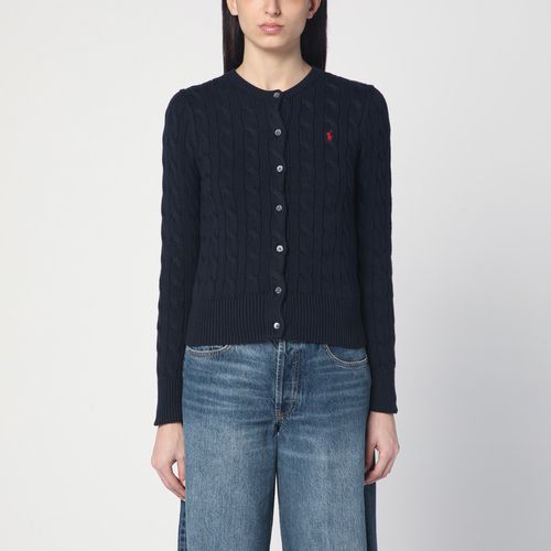 Cardigan navy in cotone a trecce - Polo Ralph Lauren - Modalova