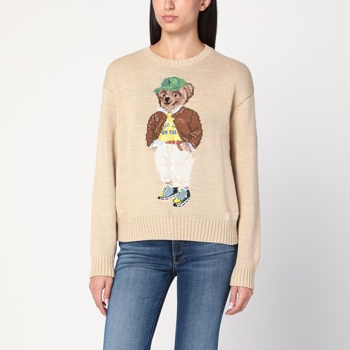 Beigefarbener Polo Bear Baumwoll-Pullover - Polo Ralph Lauren - Modalova