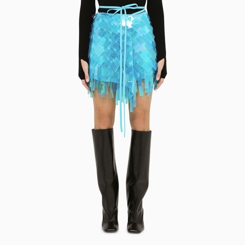 Blue mini skirt with geometric sequins - The Attico - Modalova