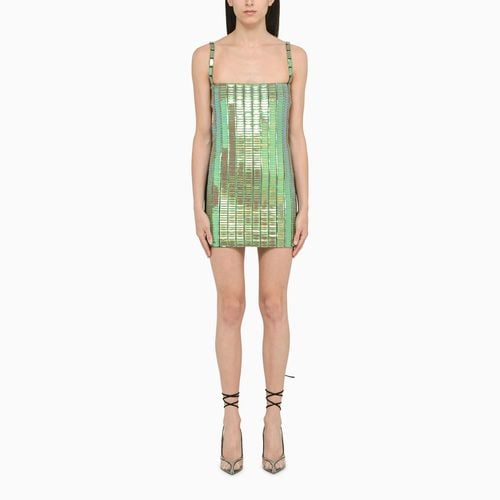 Iridescent green Rue mini dress - The Attico - Modalova