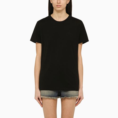 T-shirt girocollo nera in cotone con logo - ISABEL MARANT - Modalova