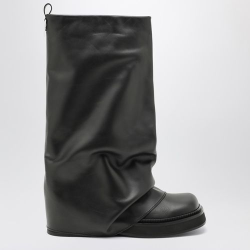 Combat Robin black leather boot - The Attico - Modalova