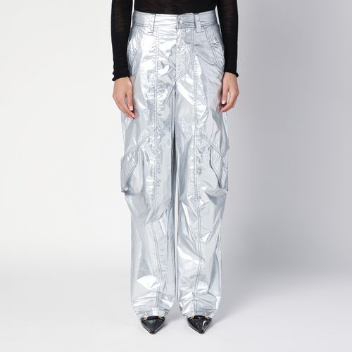 Shiny silver cargo trousers - ISABEL MARANT - Modalova