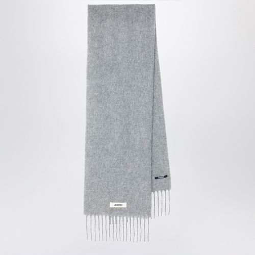 Grey scarf in alpaca and mohair - JACQUEMUS - Modalova