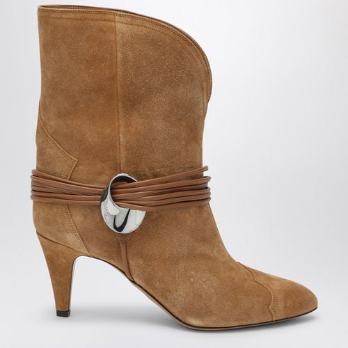 Flacher cognacfarbener Stiefel aus Wildleder - ISABEL MARANT - Modalova