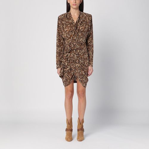 Abito leopardato in misto seta - ISABEL MARANT - Modalova