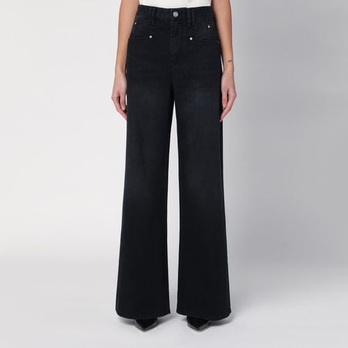 Black wide denim jeans - ISABEL MARANT - Modalova