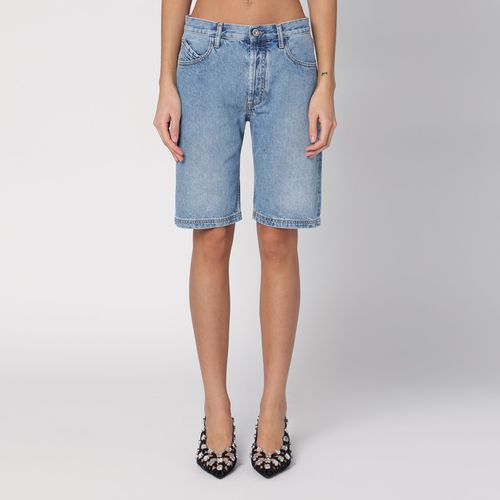 Denim sky blue bermuda shorts - The Attico - Modalova