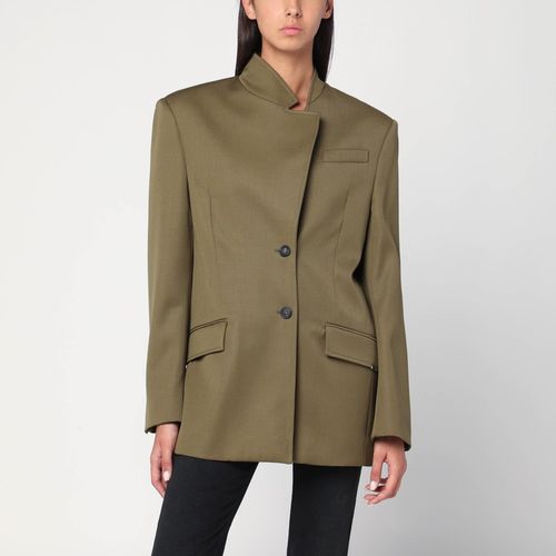 Giacca asimmetrica militare in lana - The Attico - Modalova