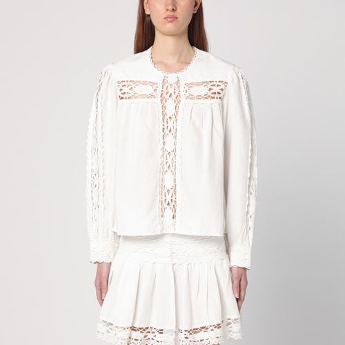 Camicia Valmira bianca in lino e cotone - ISABEL MARANT Étoile - Modalova