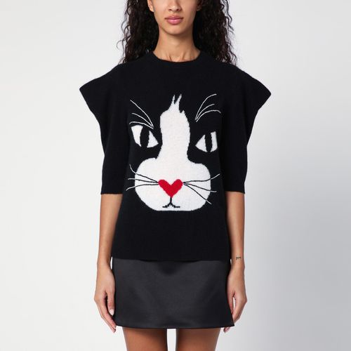 Schwarzer Kaschmirpullover mit Katze - Marc Jacobs - Modalova