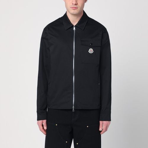 Black zip-up shirt jacket - Moncler - Modalova