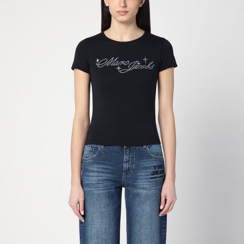 Black T-shirt with logo and micro crystals - Marc Jacobs - Modalova