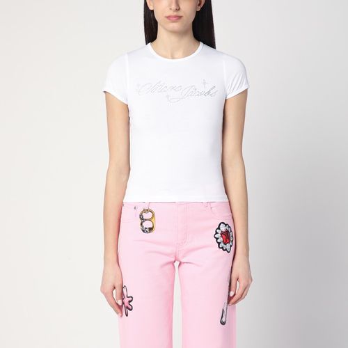 T-shirt with logo and micro crystals - Marc Jacobs - Modalova