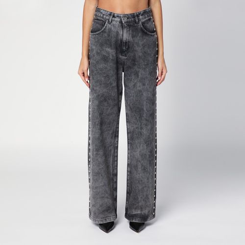 Grey washed denim jeans - Federica Tosi - Modalova