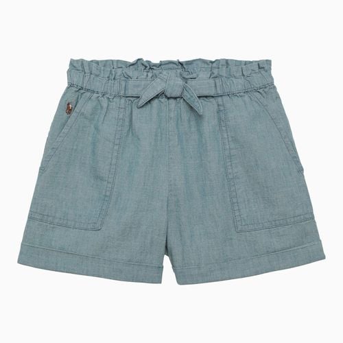 Light blue cotton shorts with logo - Polo Ralph Lauren - Modalova