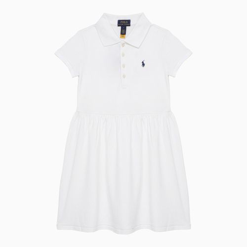 Abito bianco in cotone con logo - Polo Ralph Lauren - Modalova