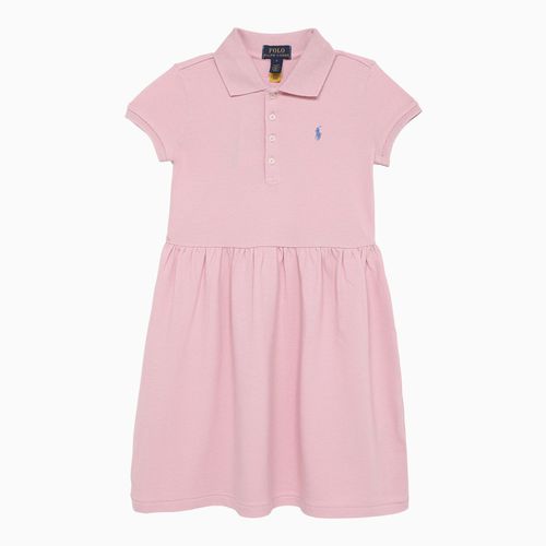 Abito rosa in cotone con logo - Polo Ralph Lauren - Modalova