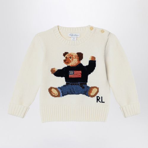 Maglione Polo Bear in cotone avorio - Polo Ralph Lauren - Modalova