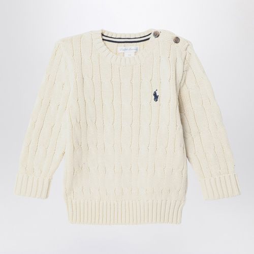 Cream-coloured cotton cable-knit sweater - Polo Ralph Lauren - Modalova