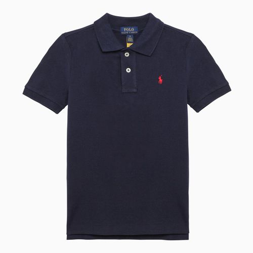 Polo blu navy in cotone con logo - Polo Ralph Lauren - Modalova