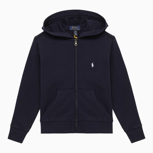 Felpa con zip blu navy in cotone - Polo Ralph Lauren - Modalova