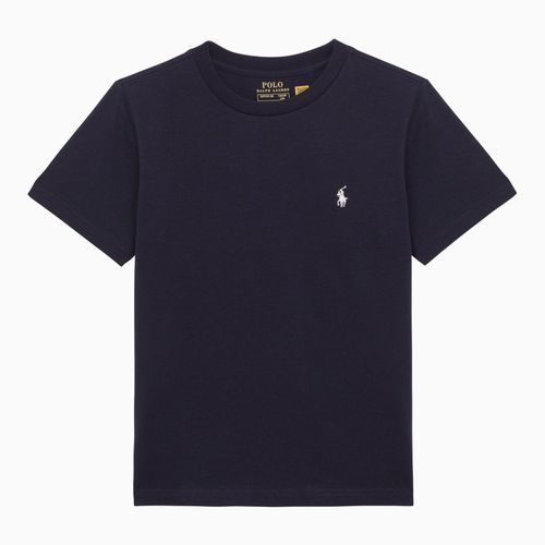 T-shirt girocollo blu in cotone - Polo Ralph Lauren - Modalova