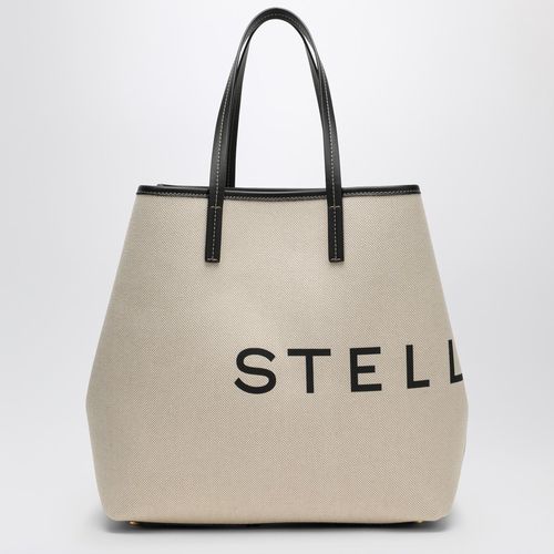 Borsa tote écru in misto cotone con logo - Stella McCartney - Modalova