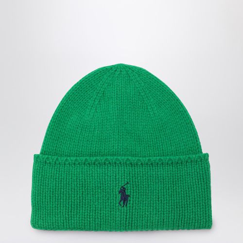 Cuffia verde in lana con logo - Polo Ralph Lauren - Modalova