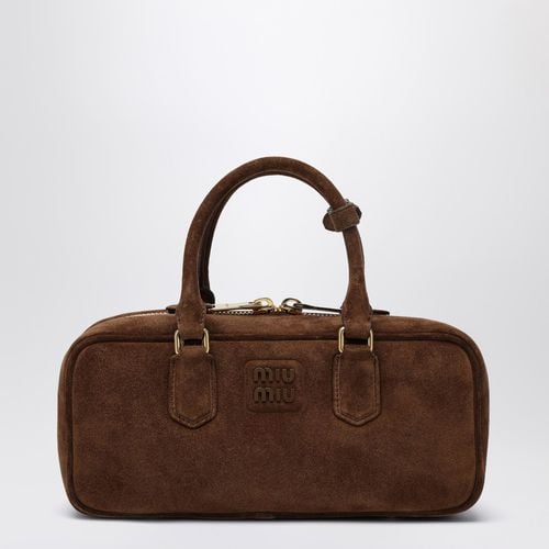 Arcadie Large bag in Cocoa suede leather - Miu Miu - Modalova