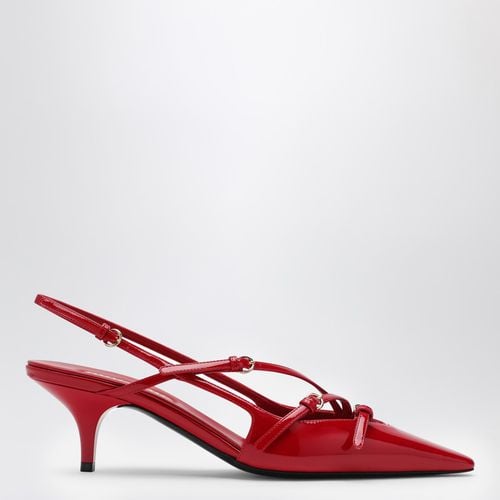 Décolleté slingback in pelle verniciata con fibbie - Miu Miu - Modalova