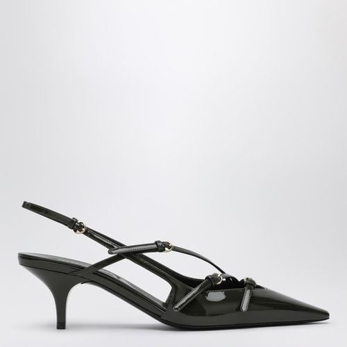 Décolleté slingback Loden in vernice con fibbie - Miu Miu - Modalova