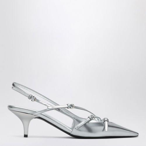 Silberner Slingback-Dekolleté-Schuh mit Schnallen - Miu Miu - Modalova