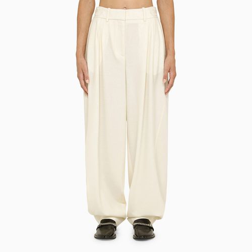 Cremefarbene Baggy Pants aus Wolle - Stella McCartney - Modalova