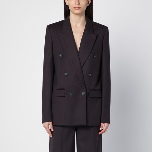 Zweireihige Jacke aus schokoladenfarbener Wolle - Stella McCartney - Modalova