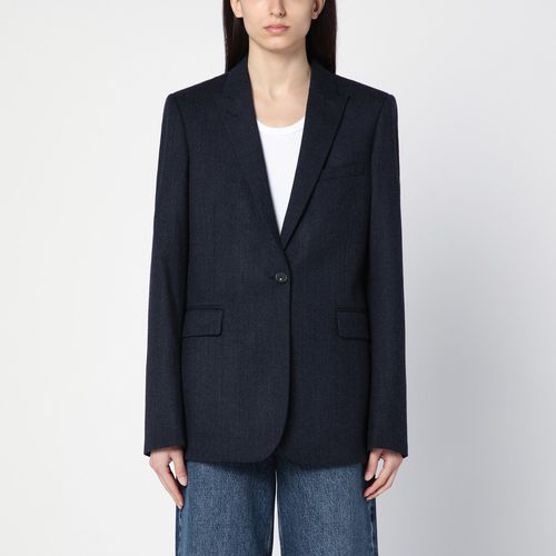 Marineblaue einreihige Jacke aus Wolle - Stella McCartney - Modalova