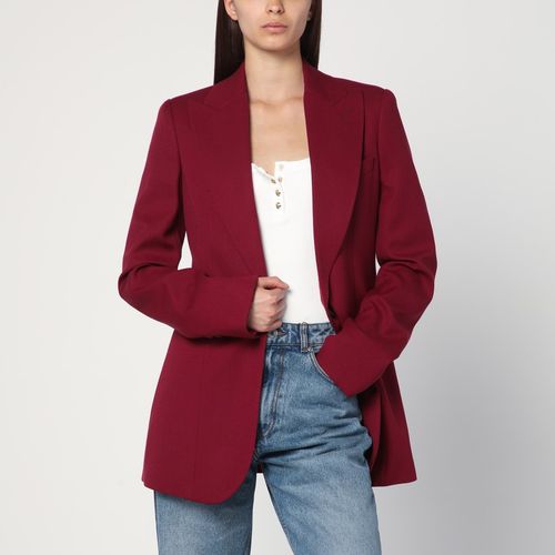 Einreihiges Jackett aus jazzberryfarbener Wolle - Stella McCartney - Modalova