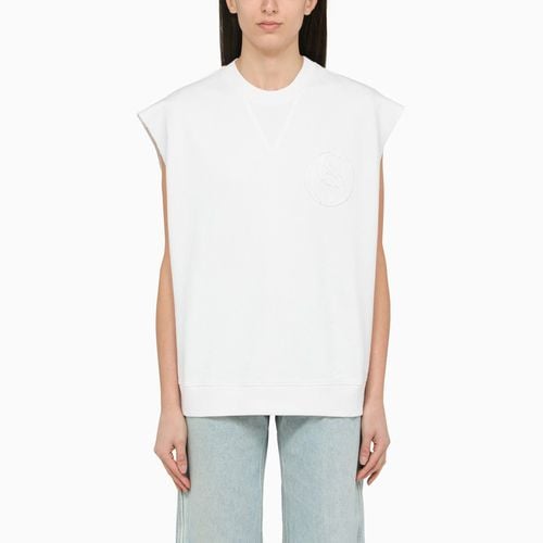 White cotton over vest with logo - Stella McCartney - Modalova