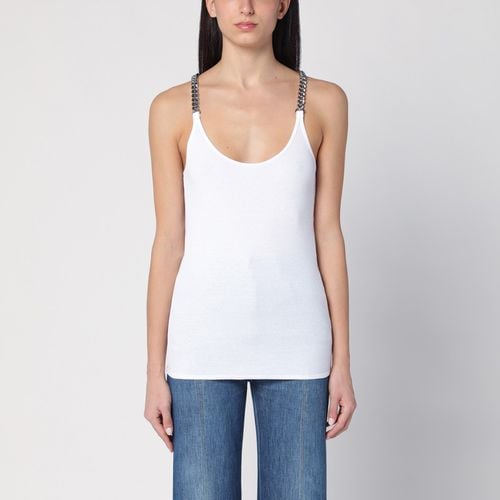 White tank top with chain straps - Stella McCartney - Modalova