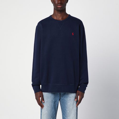 Marineblaues Sweatshirt mit Rundhalsausschnitt aus Baumwolle - Polo Ralph Lauren - Modalova