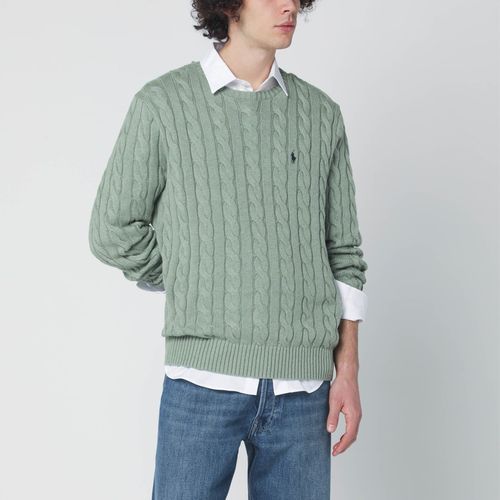 Maglione a trecce grigio in cotone - Polo Ralph Lauren - Modalova