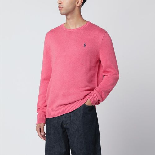 Maglione rosso chiaro in cotone - Polo Ralph Lauren - Modalova