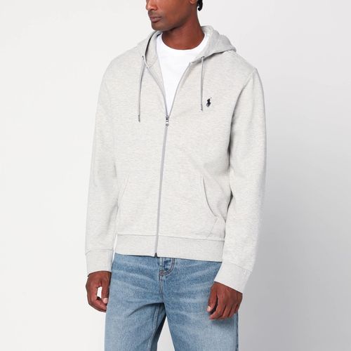 Felpa con zip grigia in misto cotone - Polo Ralph Lauren - Modalova