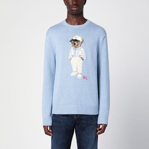 Maglione Polo Bear in cotone azzurro - Polo Ralph Lauren - Modalova