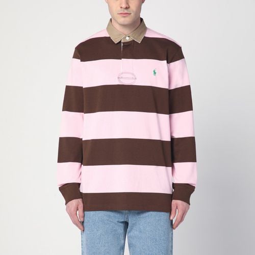 Pink/brown striped cotton polo - Polo Ralph Lauren - Modalova