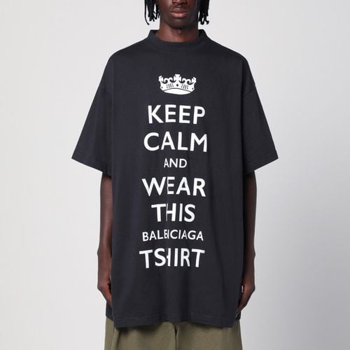 Ausgewaschenes Oversize-T-Shirt Keep Calm - Balenciaga - Modalova