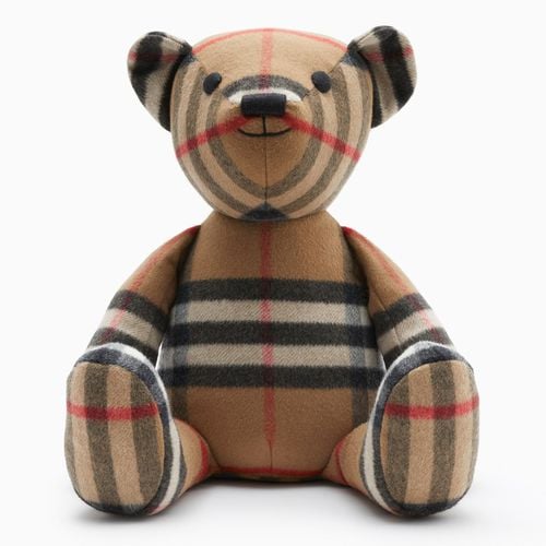 Dunkelbeiger Teddybär Thomas mit Vintage-Karomuster - Burberry - Modalova